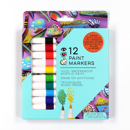 Bright Stripes 12 Acrylic Paint Marker Set